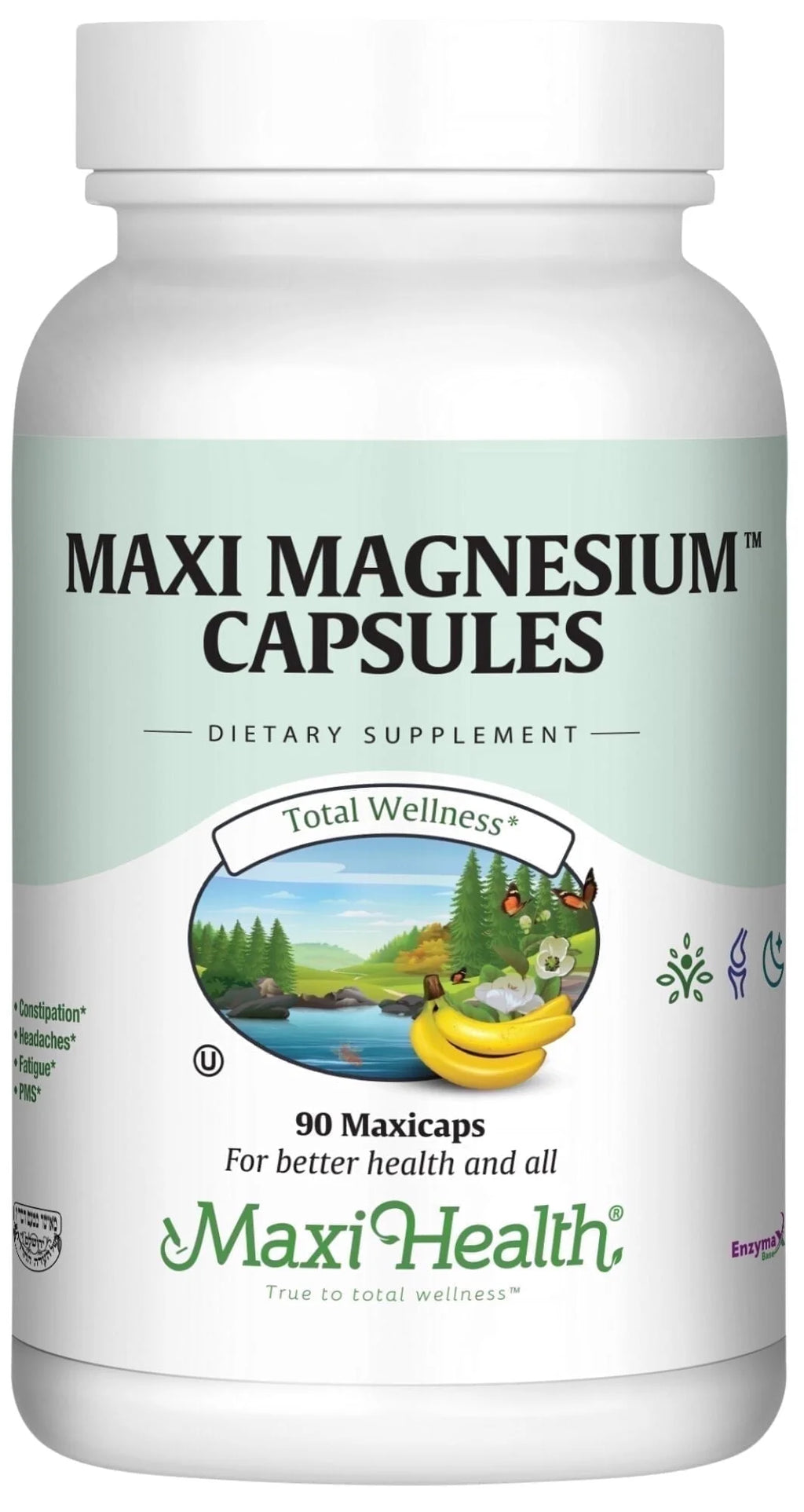 Maxi Health Magnesium Chelate – Bone, Nerve & Energy Support – 90 Vegetarian Capsules