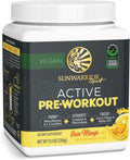 Sunwarrior Active Pre-Workout Powder for Men & Women, Yuzu Mango, 315G (30 Servings)