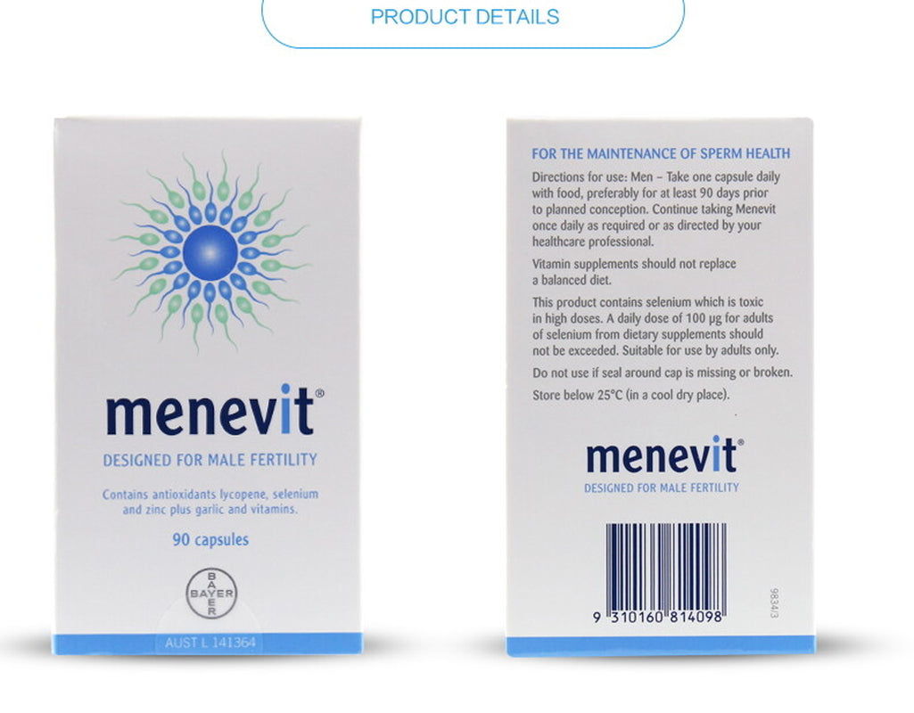 New Elevit Pregnancy Multivitamin 100 Tablets + Menevit 90 Capsules Combo