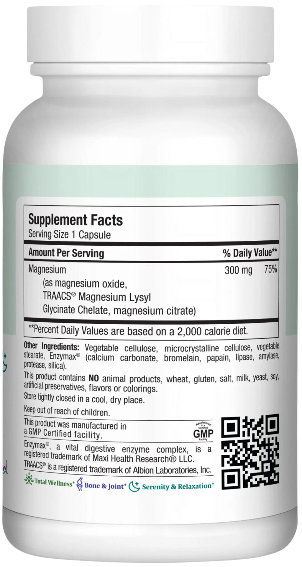 Maxi Health Magnesium Chelate – Bone, Nerve & Energy Support – 90 Vegetarian Capsules