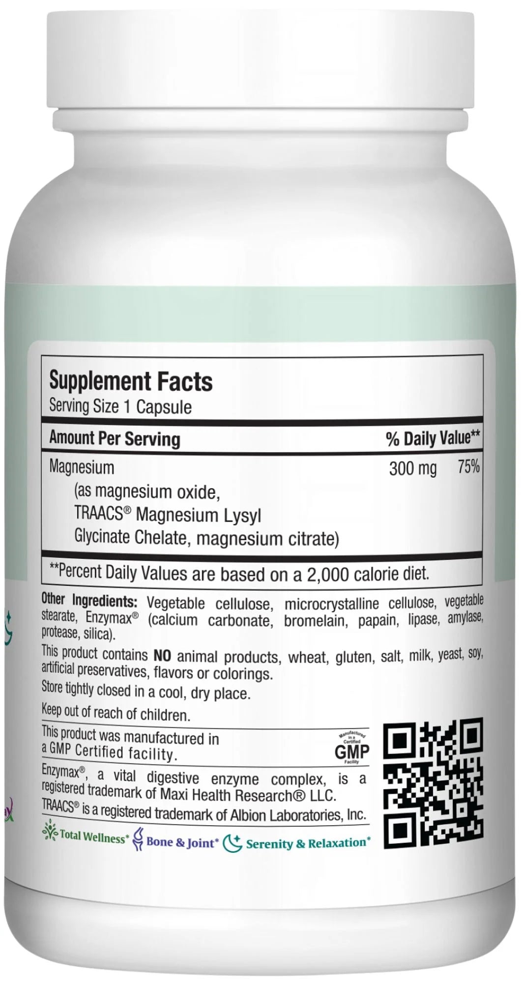 Maxi Health Magnesium Chelate – Bone, Nerve & Energy Support – 90 Vegetarian Capsules