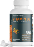 Vitamin D3 5000Iu (125Mcg) Healthy Muscle Function and Immune Support, Non-Gmo, 360 Tablets