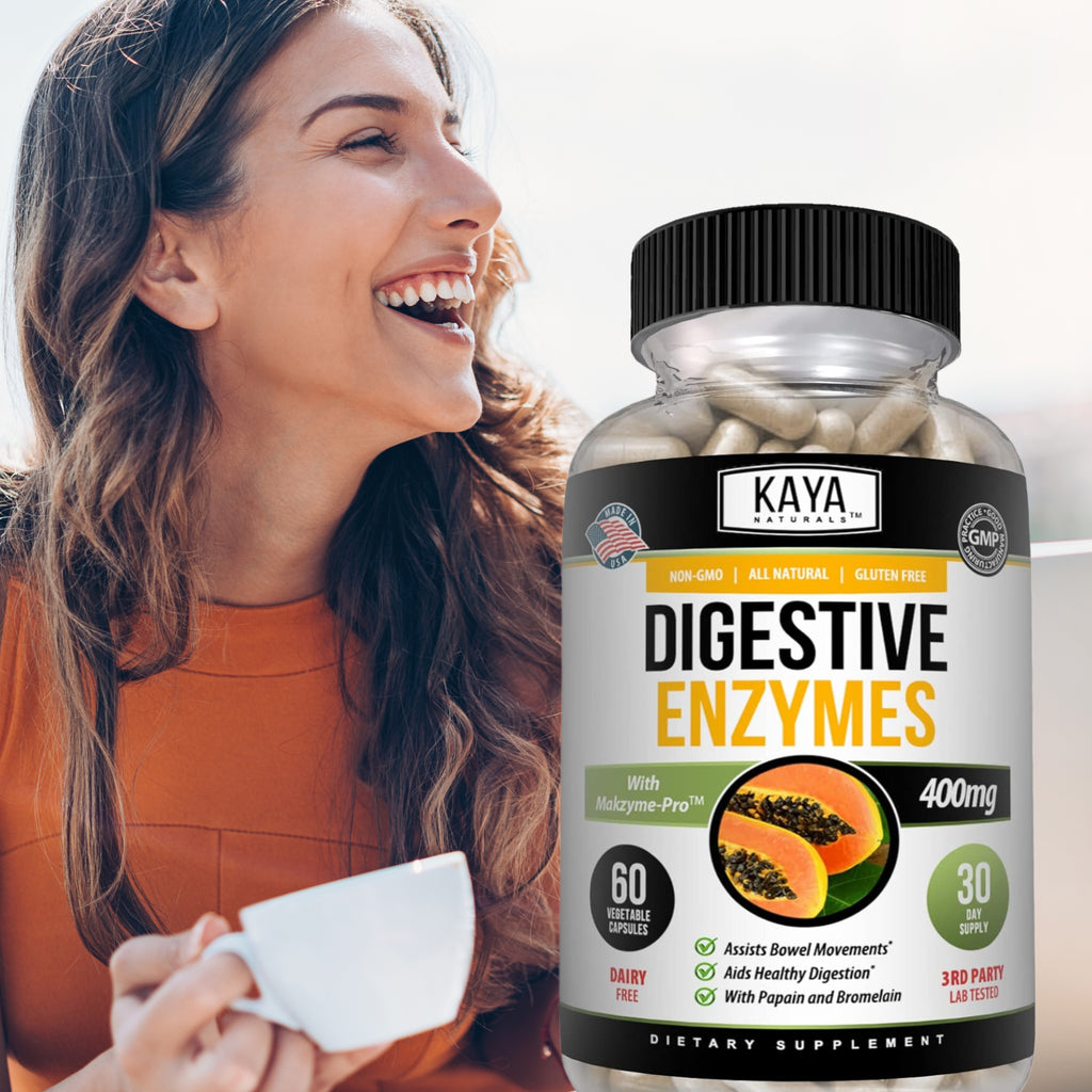 3X 60Ct Digestive Enzymes Prebiotic & Probiotic, Gas, Constipation, Bloating Aid