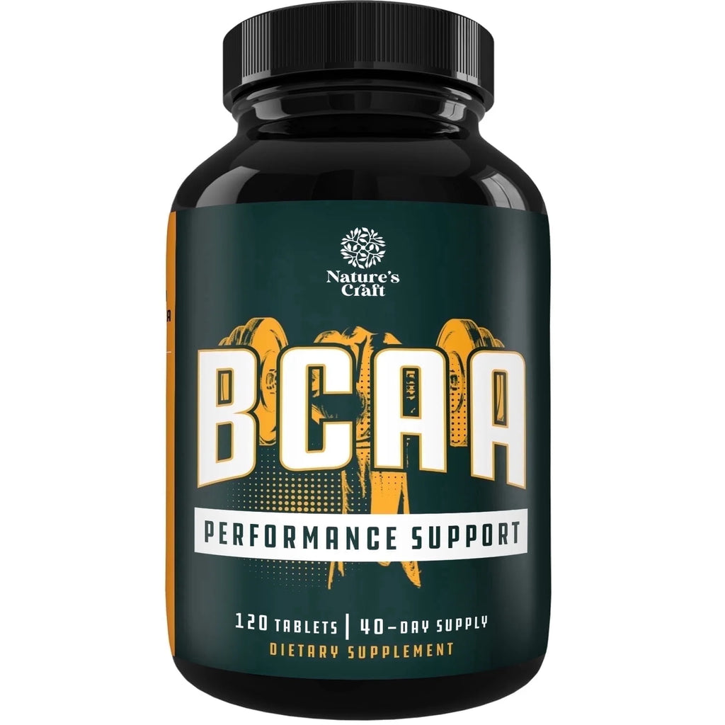 Nature’S Craft Branch Chain Amino Acid Supplement for Post Workout Muscle Recovery, 120 Tablets