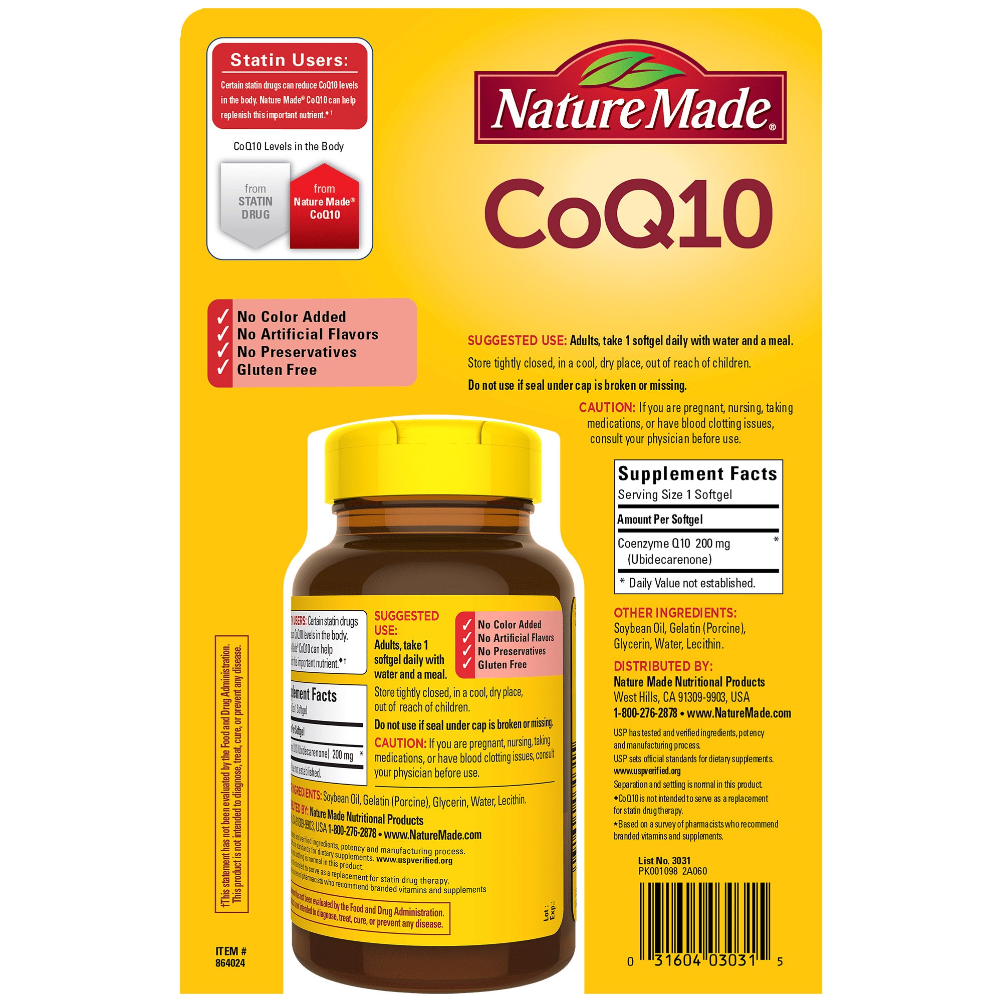 Nature Made Coq10 200 Mg., 140 Softgels