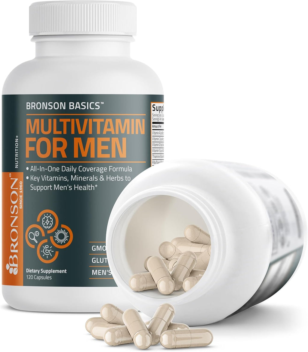 Multivitamin for Men All-In-One Daily Coverage Formula Key Vitamins, Minerals & Herbs to Support Men'S Health, 120 Capsules