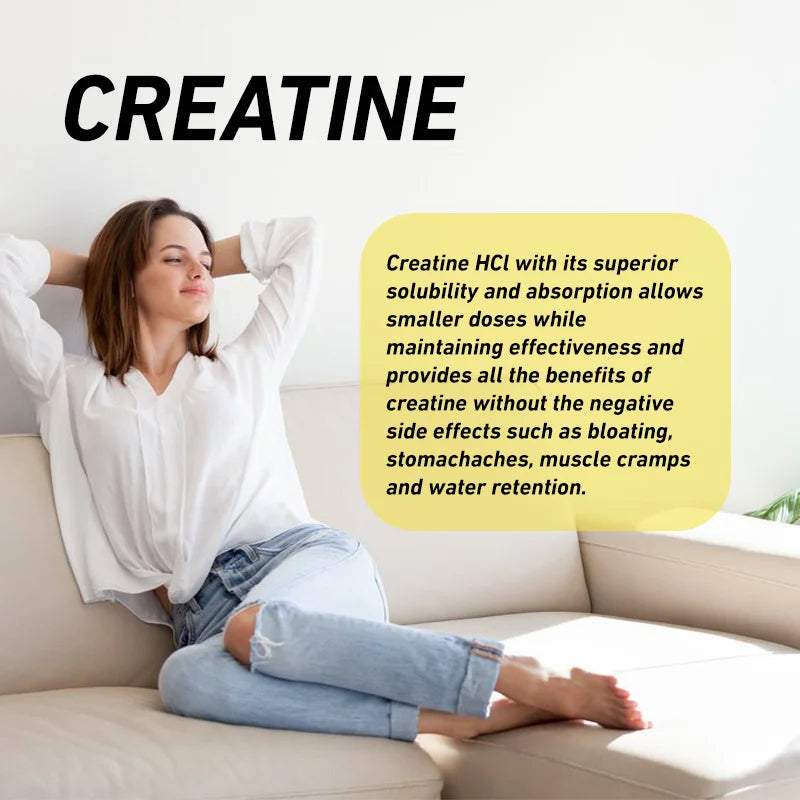 Creatine Hcl - Boosts Energy Endurance and Muscle Mass for Improved Athletic Performance