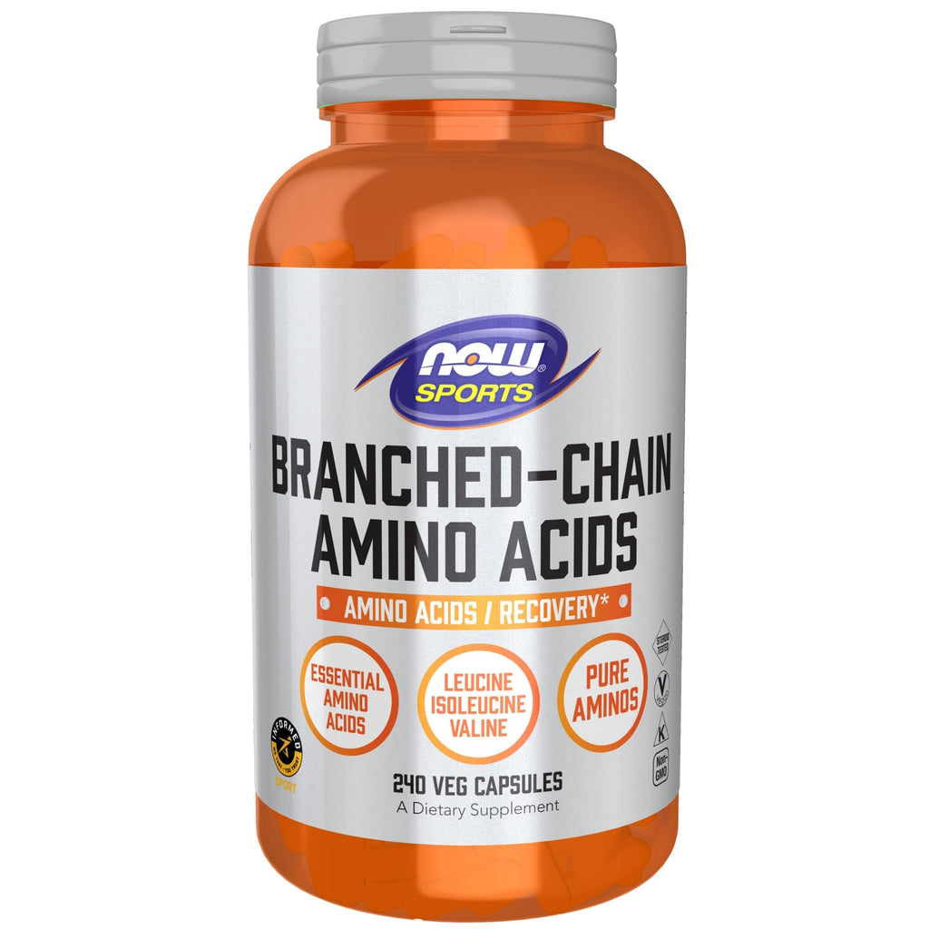 NOW Sports BCAA 240 Count Amino Acids for Muscle Recovery and Healthy Aging