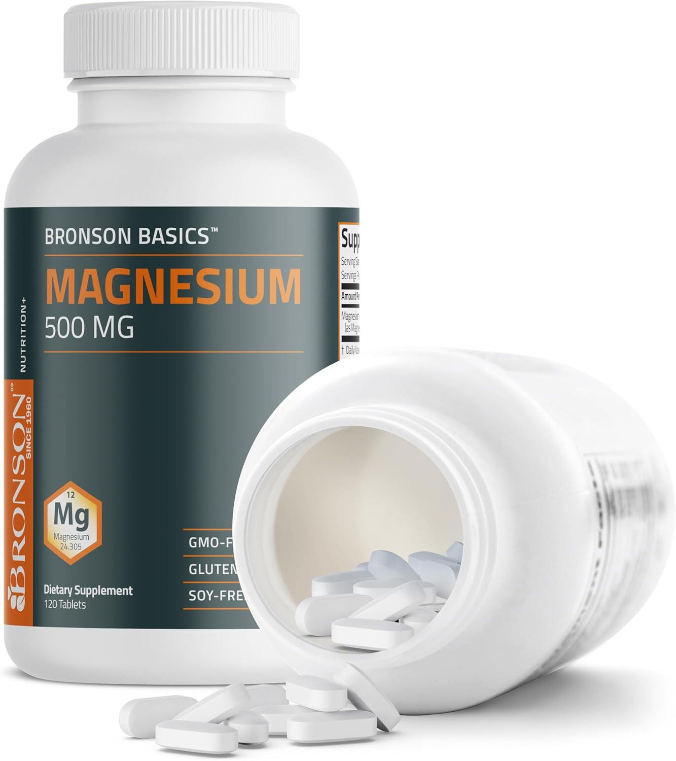 Magnesium 500 MG Supports Bone & Muscle Health & Nervous System Support - Non-Gmo, 120 Vegetarian Tablets