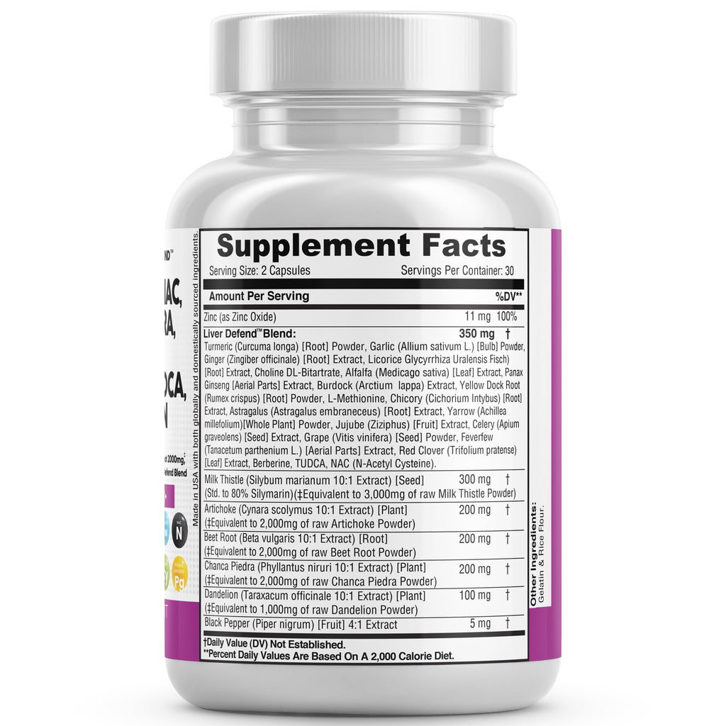 Clean Nutraceuticals Milk Thistle NAC Chanca Piedra Beet Root Artichoke Dandelion Root - Liver Cleanse Detox & Repair Supplement plus TUDCA Choline & Ginger 60 Count