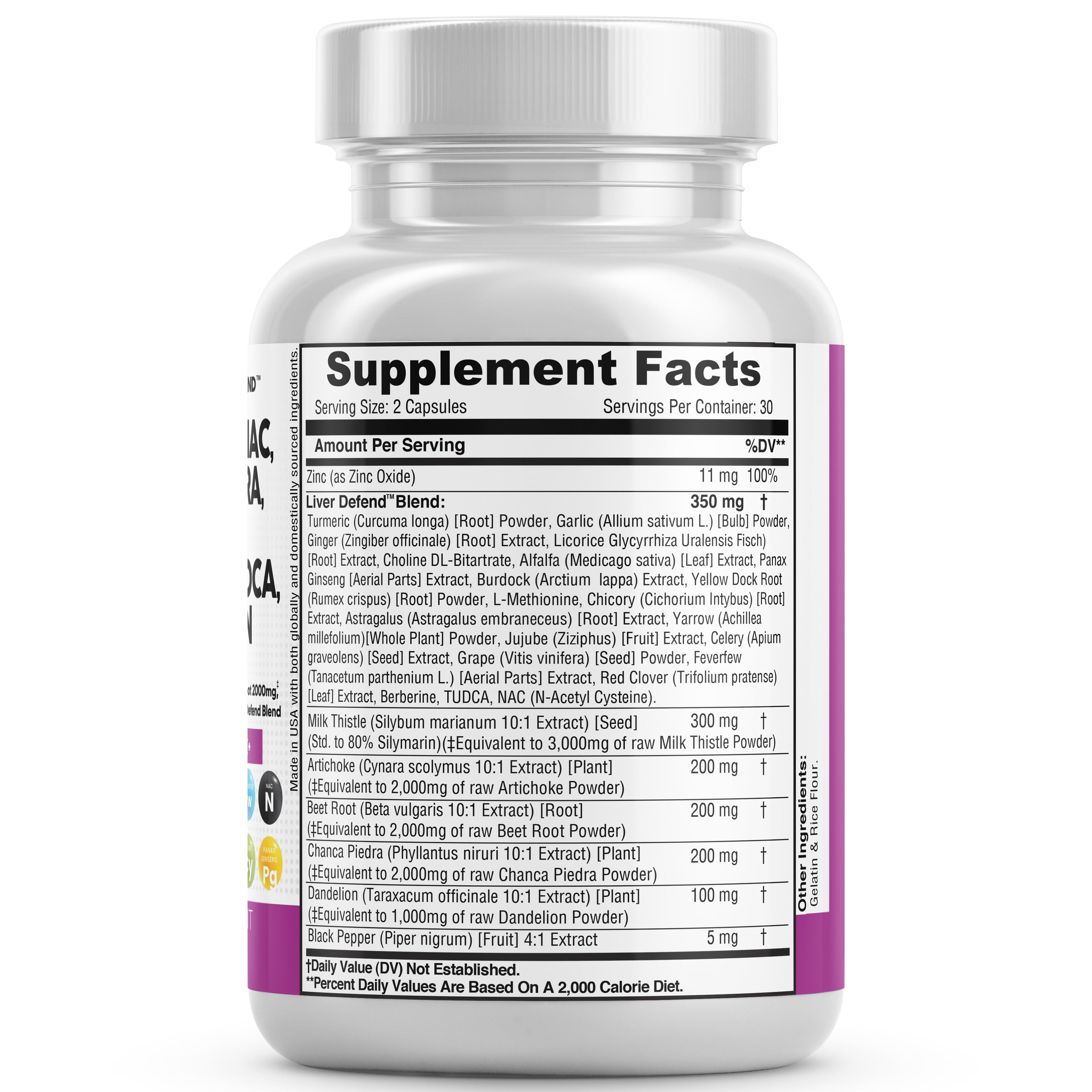 Clean Nutraceuticals Milk Thistle NAC Chanca Piedra Beet Root Artichoke Dandelion Root - Liver Cleanse Detox & Repair Supplement plus TUDCA Choline & Ginger 60 Count