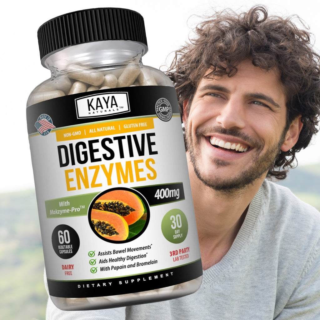 3X 60Ct Digestive Enzymes Prebiotic & Probiotic, Gas, Constipation, Bloating Aid