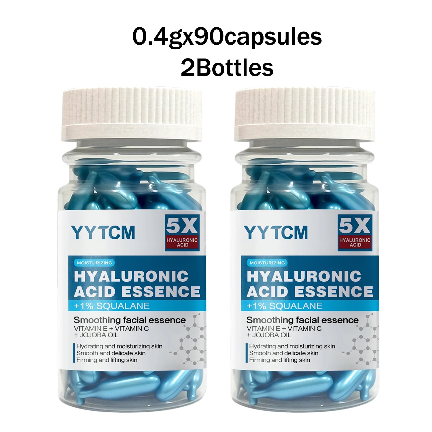 Hyaluronic Acid Deep Moisturizing Capsule Essence, Deep Moisturizing and Brightening Skin Essence (0.4Gx30 Capsules)/Bag -1 Bag