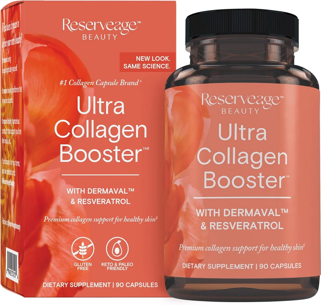 Reserveage, Ultra Collagen Booster, Skin Supplement, Supports Healthy Collagen Production, 90 Capsules