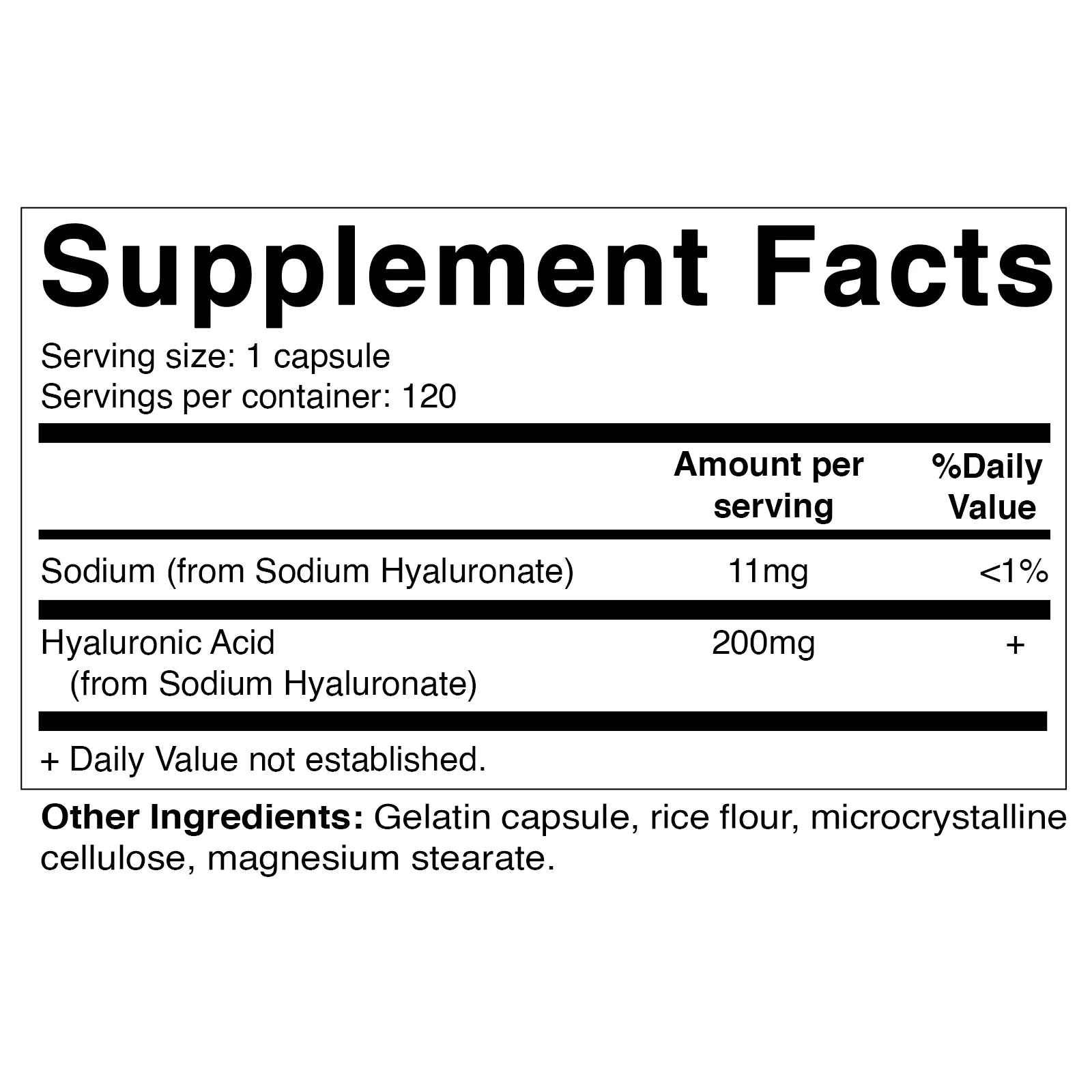 Vitamatic Hyaluronic Acid 200 Mg Capsules 3 Pack 120 Count