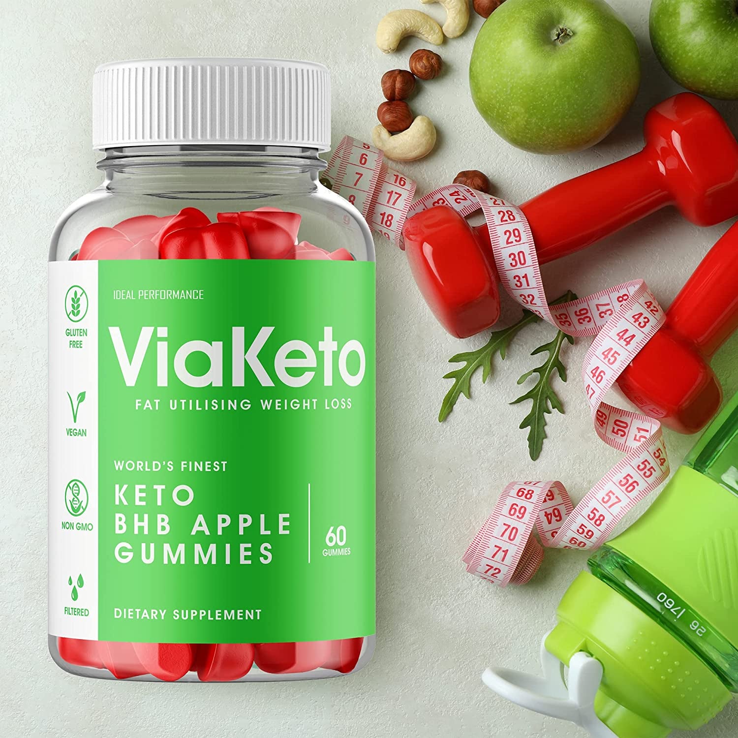 (5 Pack) via Keto Gummies Viaketo Apple Gummies (300 Gummies)