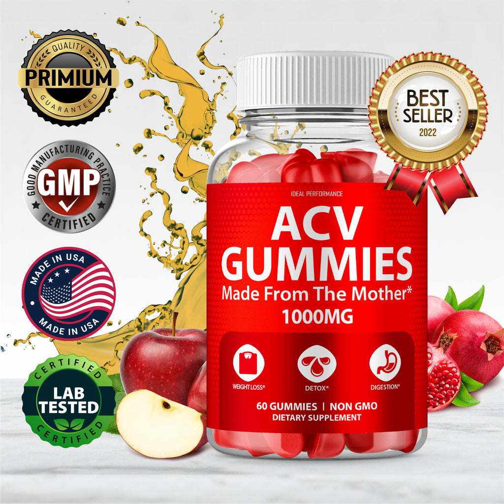 ACV Gummies with Mother 1000 Mg Apple Cider Vinegar (60 Gummies)