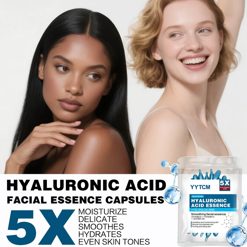 Hyaluronic Acid Deep Moisturizing Capsule Essence, Deep Moisturizing and Brightening Skin Essence (0.4Gx30 Capsules)/Bag -1 Bag