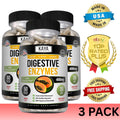 3X 60Ct Digestive Enzymes Prebiotic & Probiotic, Gas, Constipation, Bloating Aid