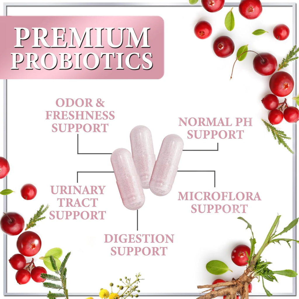 Probiotics for Women Digestive Health Support - 16 Strains Women'S Vaginal Probiotic with Prebiotics, Cranberry, PH, Immune Support, Urinary, & Feminine Health Support - USA Bottled - 60 Capsules