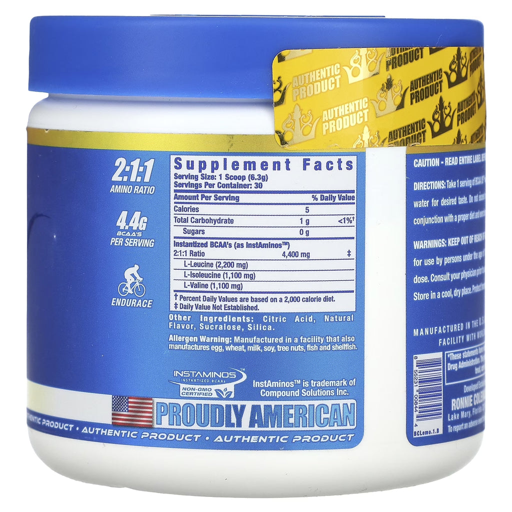 Ronnie Coleman Vital Edition, BCAA XS, Lemonade, 6.67 Oz (189 G)