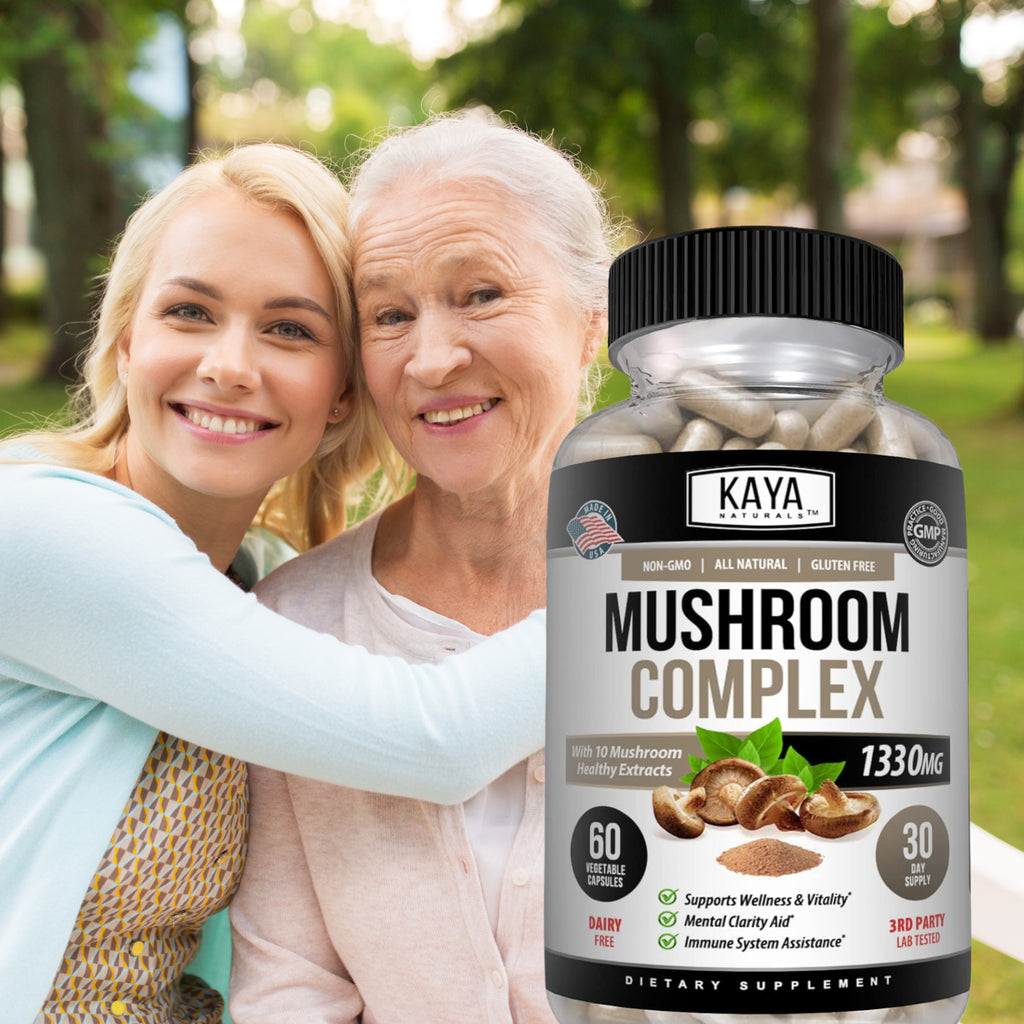 (2 Pack) Mushroom Complex Supplement, 60 Capsules Lions Mane, Reishi, Shiitake