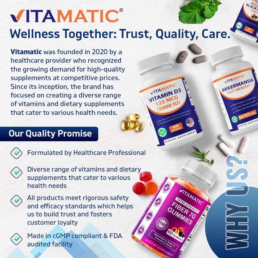 Vitamatic Hyaluronic Acid 200 Mg Capsules 3 Pack 120 Count
