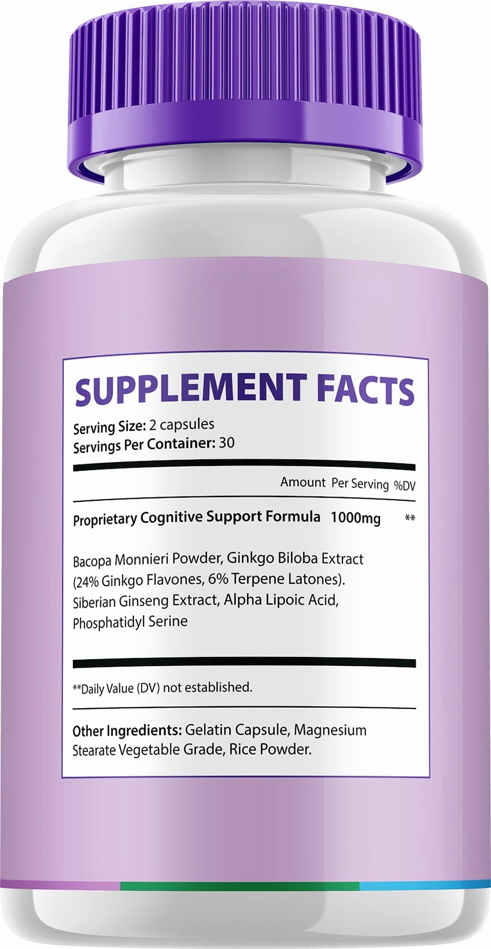 Memo Master Supplement Capsules – Memomaster All-Natural Maximum Strength Formula Focus Pills, Memory Support and Reviews (2 Pack – 120 Capsules)