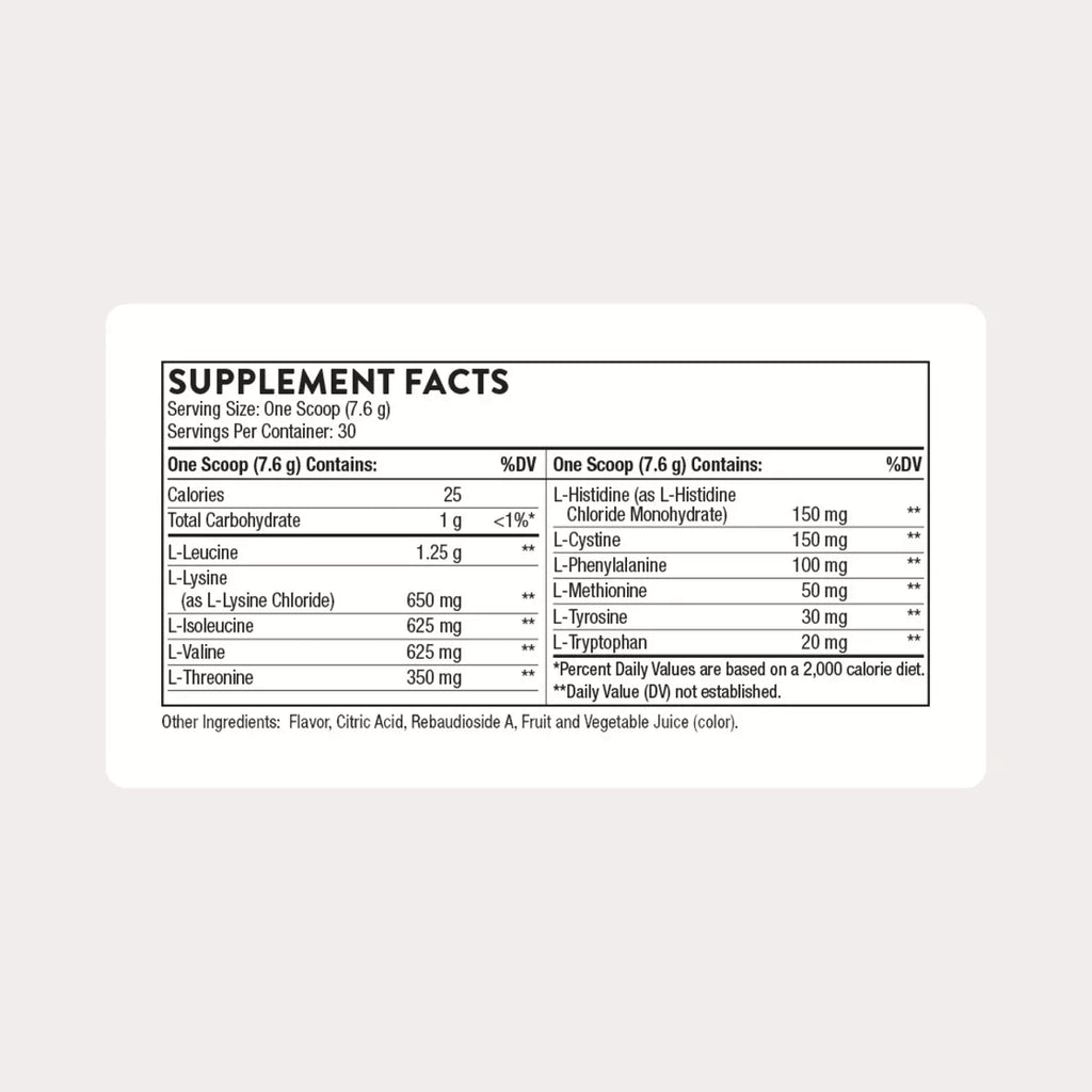 THORNE - Amino Complex - EAA and BCAA Powder - Promotes Lean Muscle Mass & Exercise Recovery* - NSF Certified for Sport - 30 Servings - 8.0 Oz - Berry