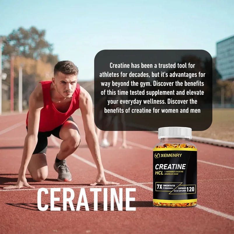 Creatine Hcl - Boosts Energy Endurance and Muscle Mass for Improved Athletic Performance