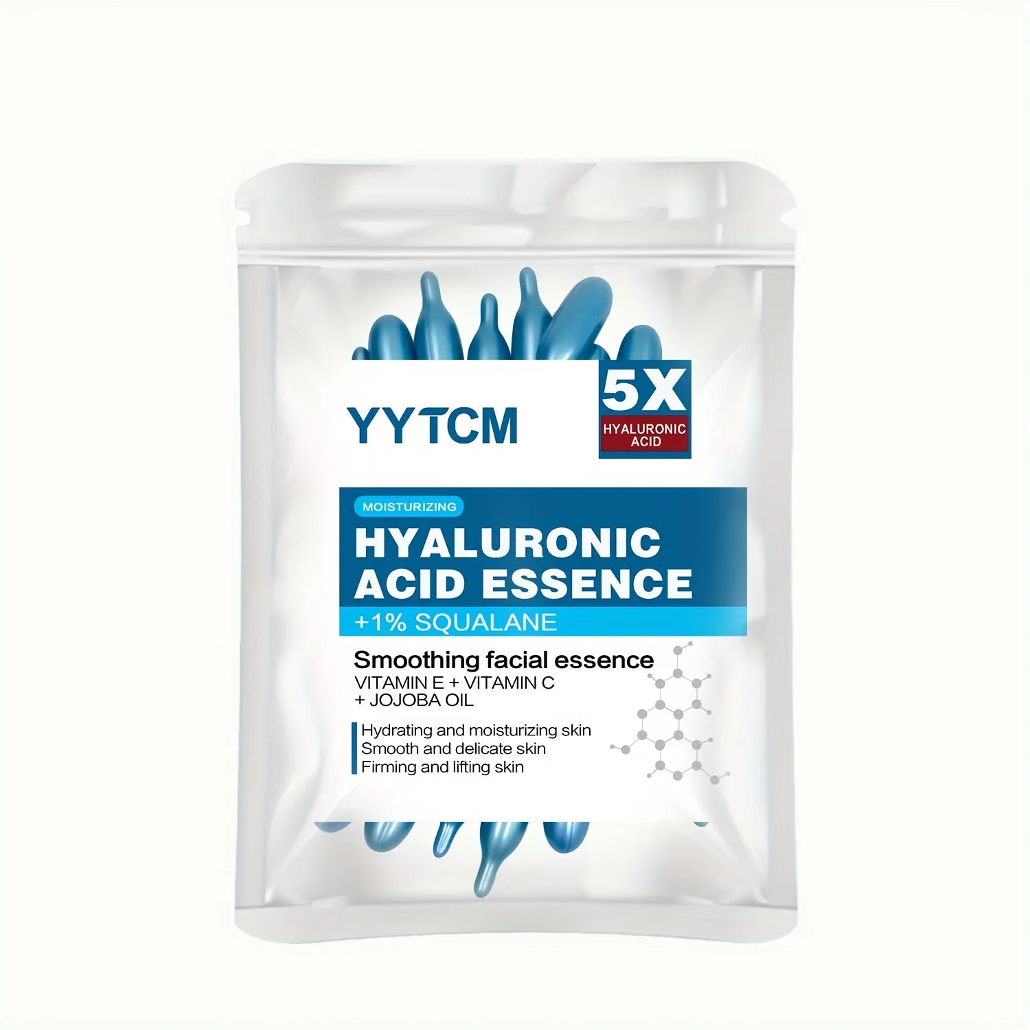 Hyaluronic Acid Deep Moisturizing Capsule Essence, Deep Moisturizing and Brightening Skin Essence (0.4Gx30 Capsules)/Bag -1 Bag