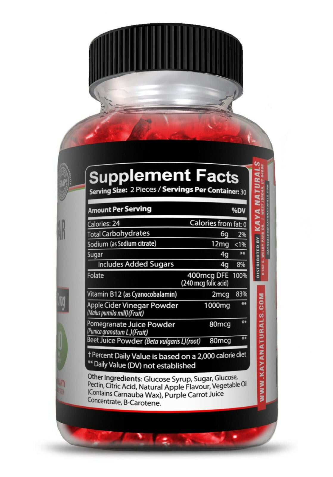 Apple Cider Vinegar Gummies 60Ct, Premium Weight Loss, Appetite Control, Cleanse
