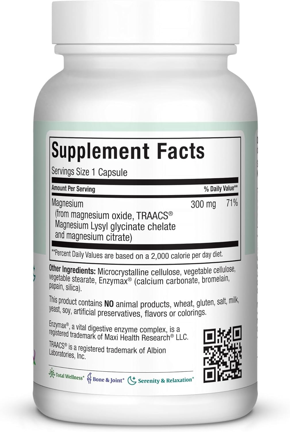 Maxi Health Magnesium Chelate – Bone, Nerve & Energy Support – 90 Vegetarian Capsules