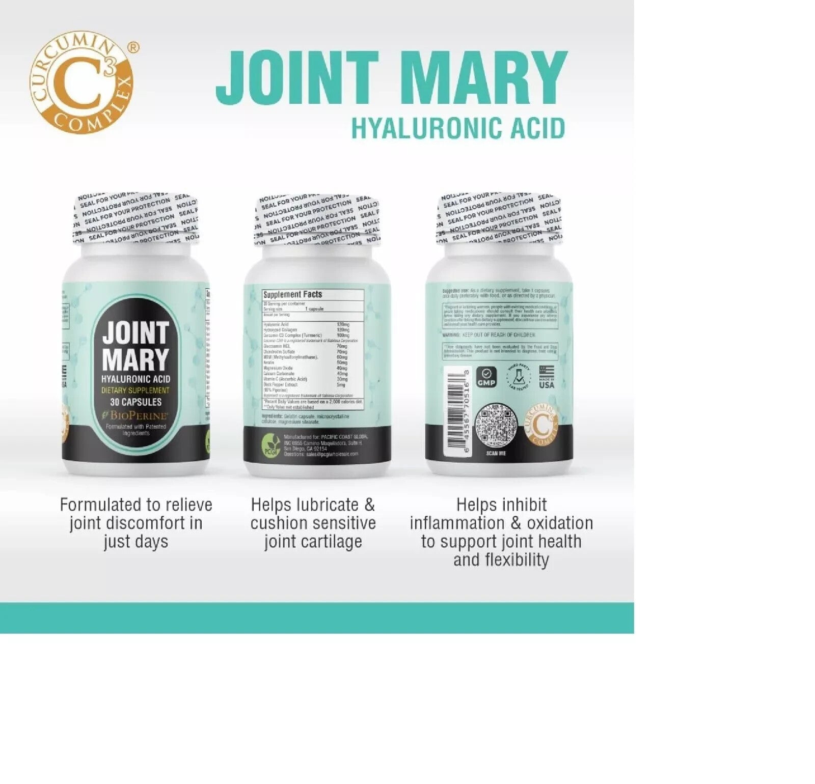 Joint Mary Hyaluronic Acid ✅ Supplement Advanced Joint Support 30 Capsules