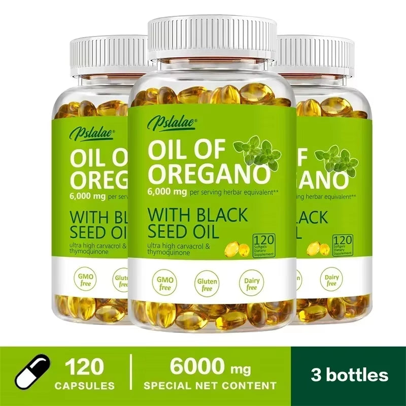 Oregano Oil Softgels - Promotes Digestion and Intestinal Health, Balance Intestinal Flora, Blood Circulation, Immune System