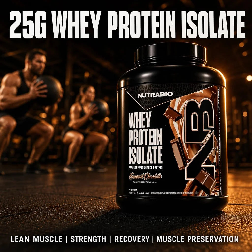 Nutrabio Whey Protein Powder Isolate Supplement – 25G of Protein per Scoop with Complete Amino Acid Profile - Soy and Gluten Free Protein Powder - Zero Fillers and Non-Gmo Gourmet Chocolate - 5 Lbs.