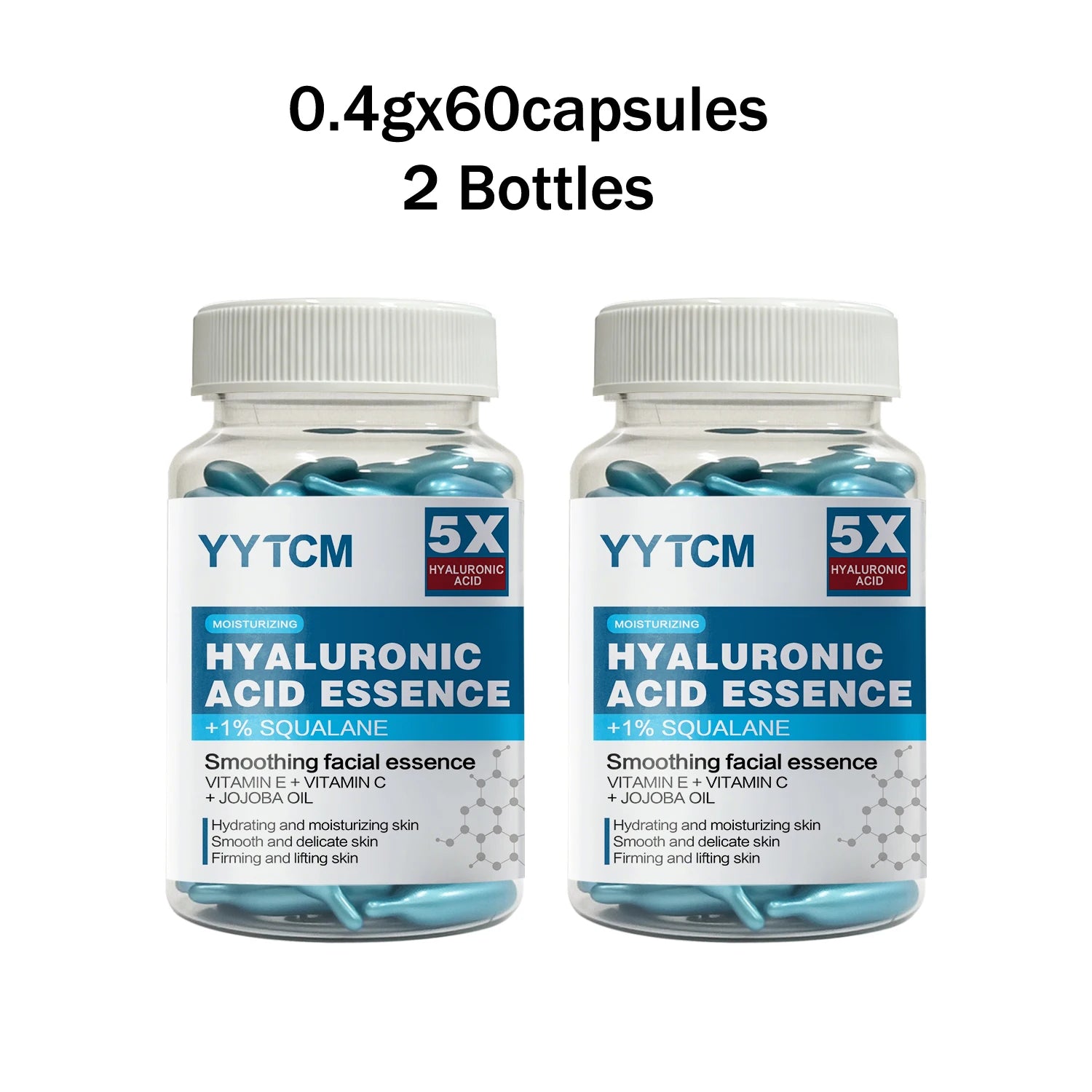 Hyaluronic Acid Deep Moisturizing Capsule Essence, Deep Moisturizing and Brightening Skin Essence (0.4Gx30 Capsules)/Bag -1 Bag
