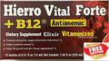 HIERRO Vital Forte + B12 ANTIANEMIC Elixir 15 Bottles Drinkable Vitaminized