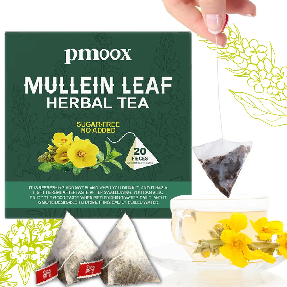 Betterlungs Lung Cleansing Tea, Herbal Loose Leaf Mullein Leaf Extract Detox Tea Bags for Lung Respiratory Health and Wellness