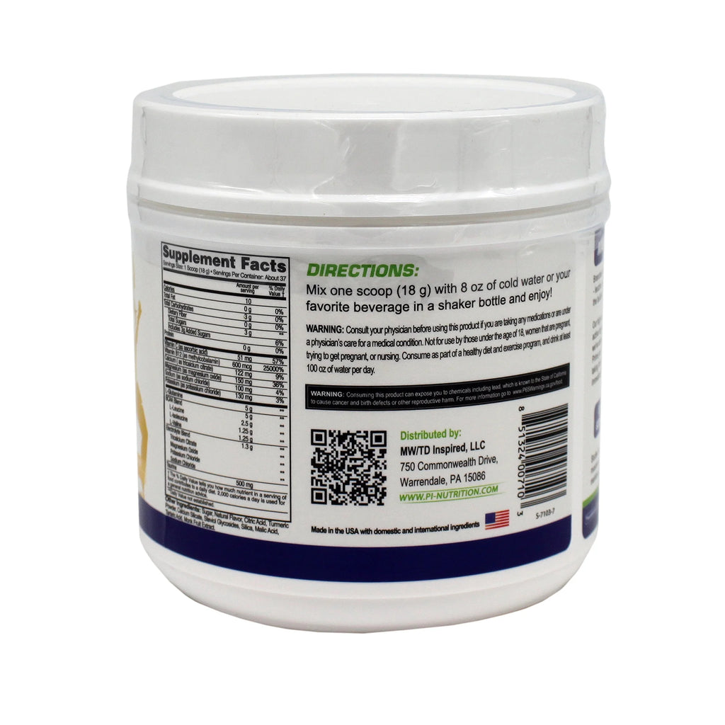 Performance Inspired Nutrition – Full 5G BCAA with Added Electrolytes - Taurine & Glutamine - Recovery & Rebuild- Tropical Mango Delight - 1.46Lb