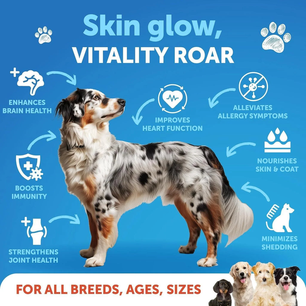 Salmon Oil for Dogs Omega 3 for Dogs 16 FL OZ Wild Alaskan Salmon Fish Oil