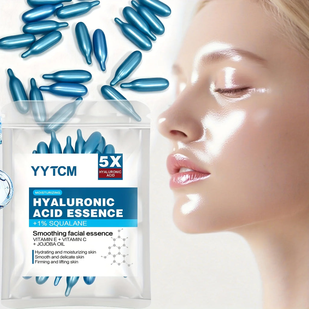 Hyaluronic Acid Deep Moisturizing Capsule Essence, Deep Moisturizing and Brightening Skin Essence (0.4Gx30 Capsules)/Bag -1 Bag