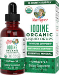 Maryruth Organics Iodine Liquid Drops | Potassium Iodide | 1 Year Supply | 450 Servings | Thyroid Health | USDA Organic| Vegan | Non-Gmo | Gluten Free | 1 Fl Oz