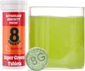 Supergreens Tablets | Superfood Tablet for Metabolism, Immunity & Focus, Daily Greens Effervescent Tablets, Organic: Aloe Vera, Spirulina, Chlorella, Blood Orange, 10 Servings