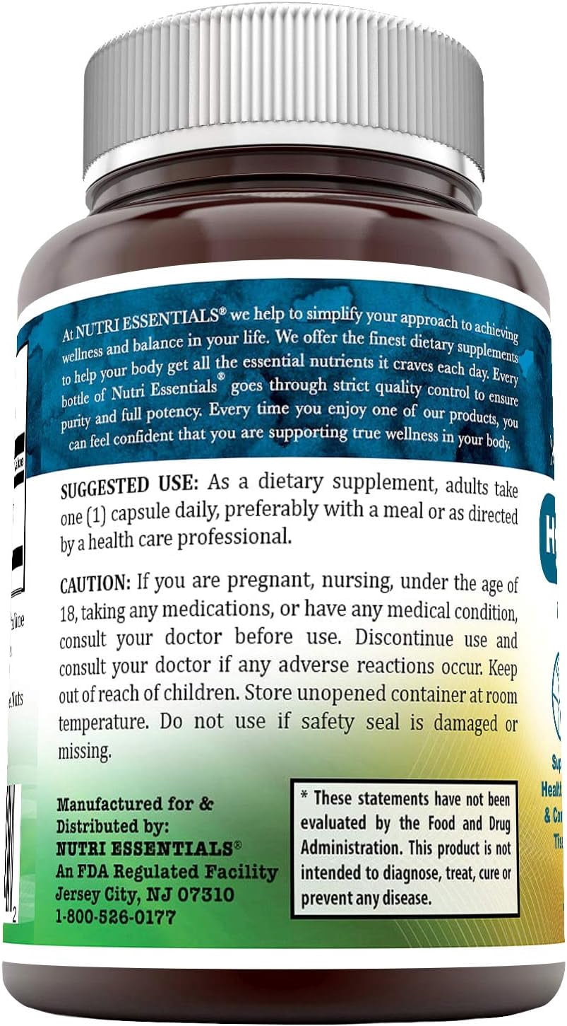 Nutri Essentials Hyaluronic Acid 100Mg per Serving 120 Capsules Supplement | Non GMO | Gluten Free