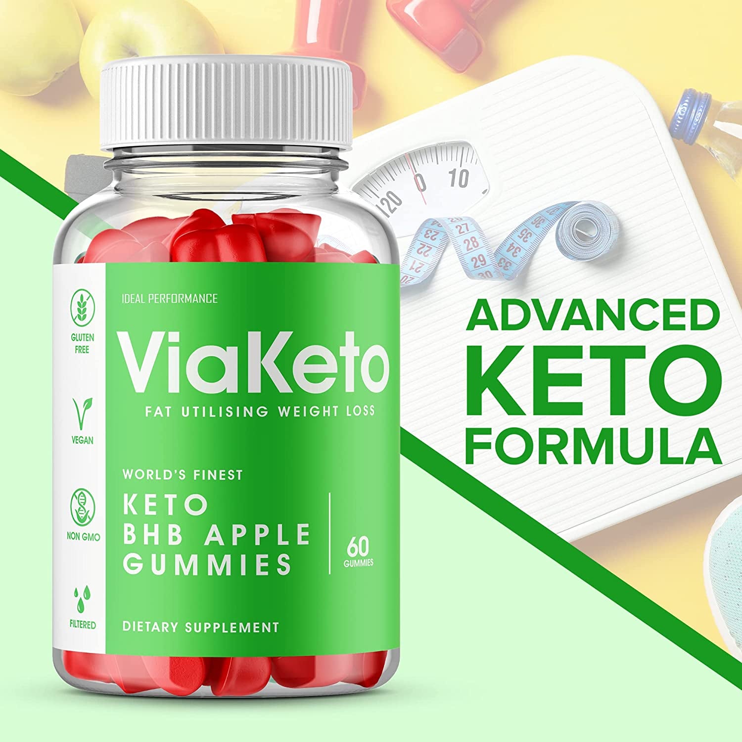 (5 Pack) via Keto Gummies Viaketo Apple Gummies (300 Gummies)