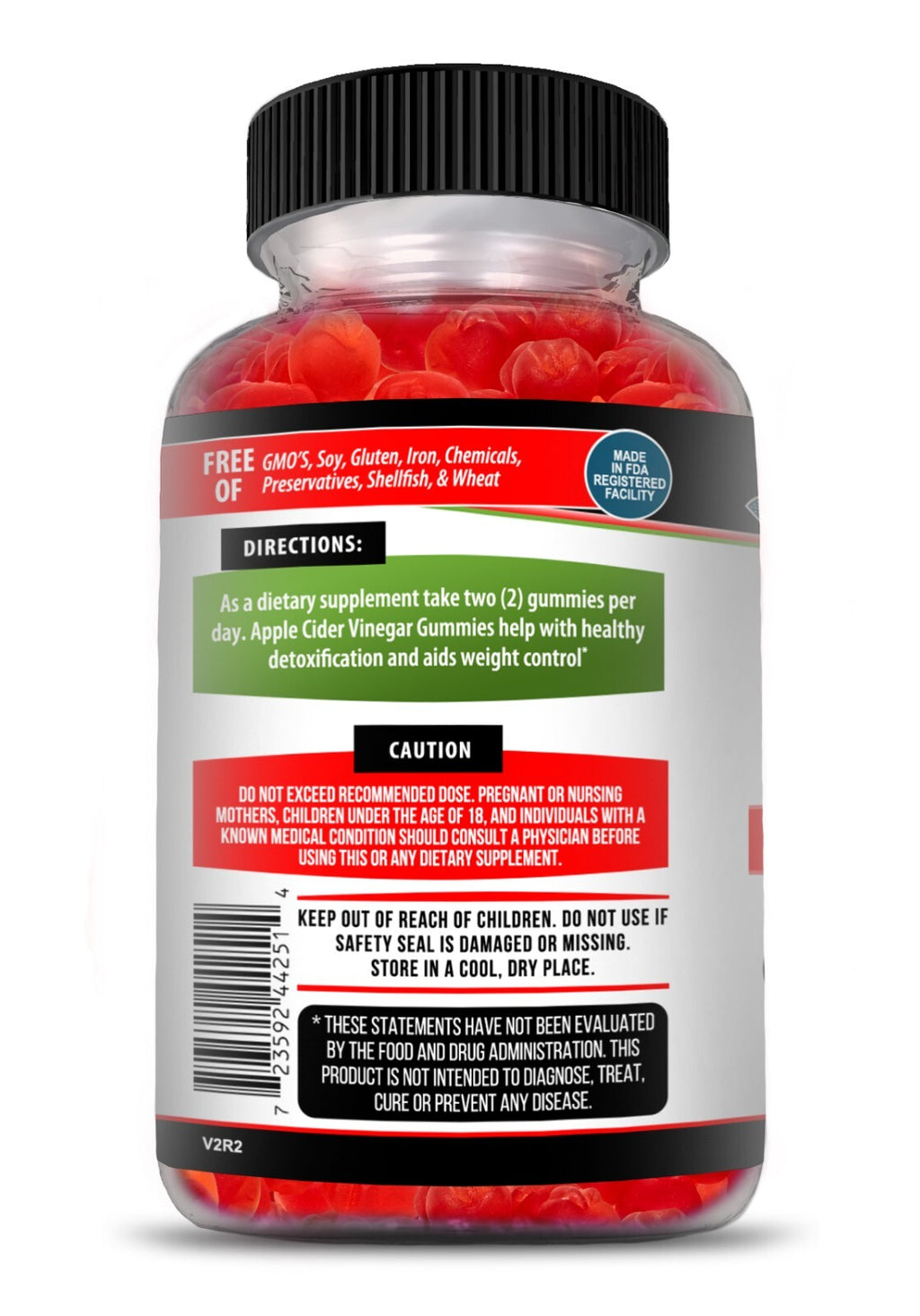 Apple Cider Vinegar Gummies 60Ct, Premium Weight Loss, Appetite Control, Cleanse