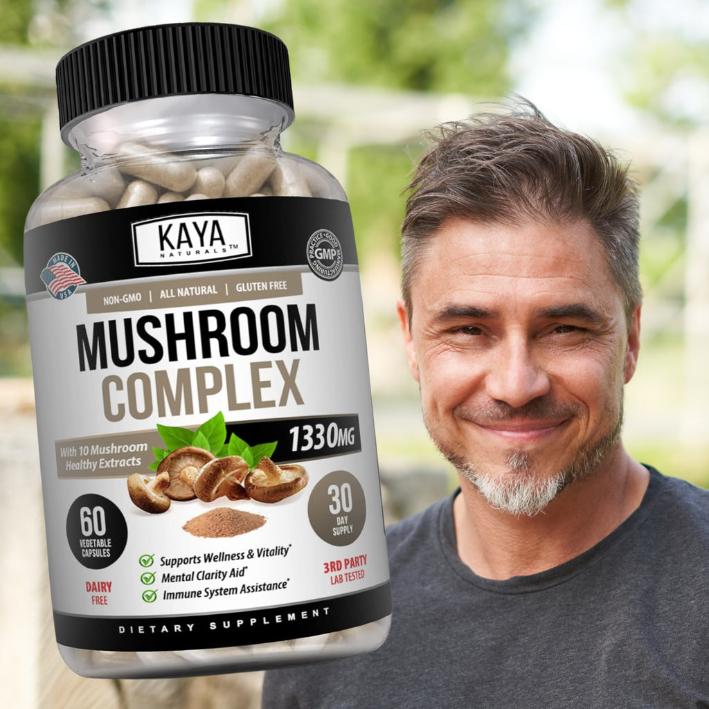 (2 Pack) Mushroom Complex Supplement, 60 Capsules Lions Mane, Reishi, Shiitake
