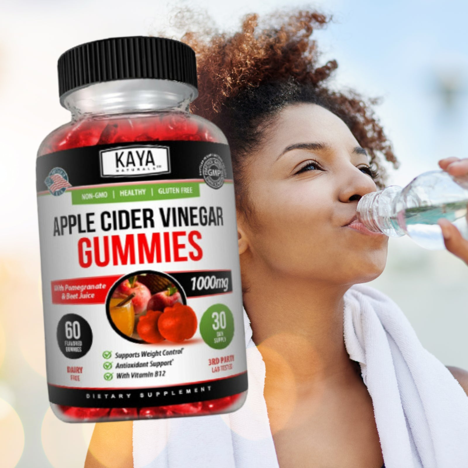 Apple Cider Vinegar Gummies 60Ct, Premium Weight Loss, Appetite Control, Cleanse