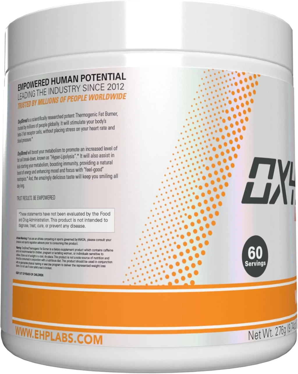 EHP Labs Oxyshred Pre Workout Powder & Shredding Supplement - Preworkout Powder with L Glutamine & Acetyl L Carnitine, Energy Boost Drink - Wild Melon, 60 Servings